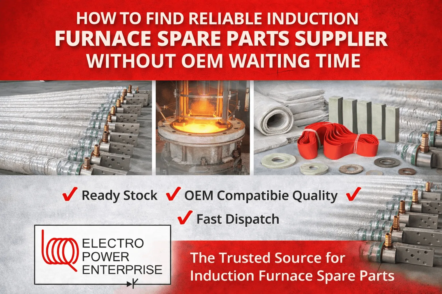 Induction furnace spare parts without OEM delay